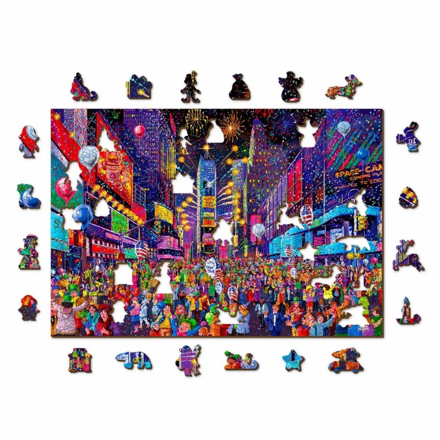 Wooden Jigsaw Puzzles Wooden City | New Year'S Eve 500 Wooden Puzzle