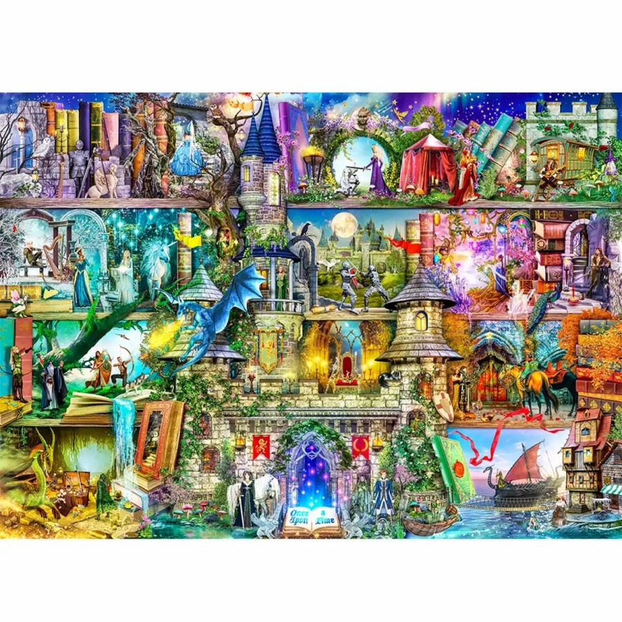 Wooden Jigsaw Puzzles Wooden City | Once Upon A Fairytale 2000 Wooden Puzzle