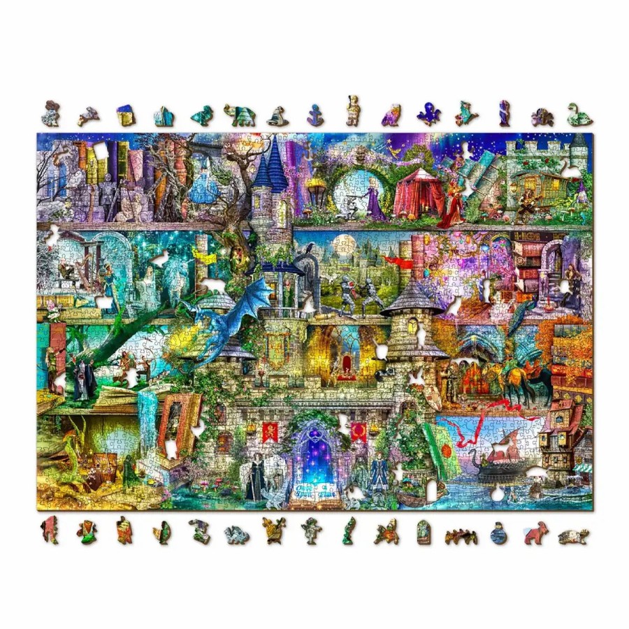 Wooden Jigsaw Puzzles Wooden City | Once Upon A Fairytale 2000 Wooden Puzzle