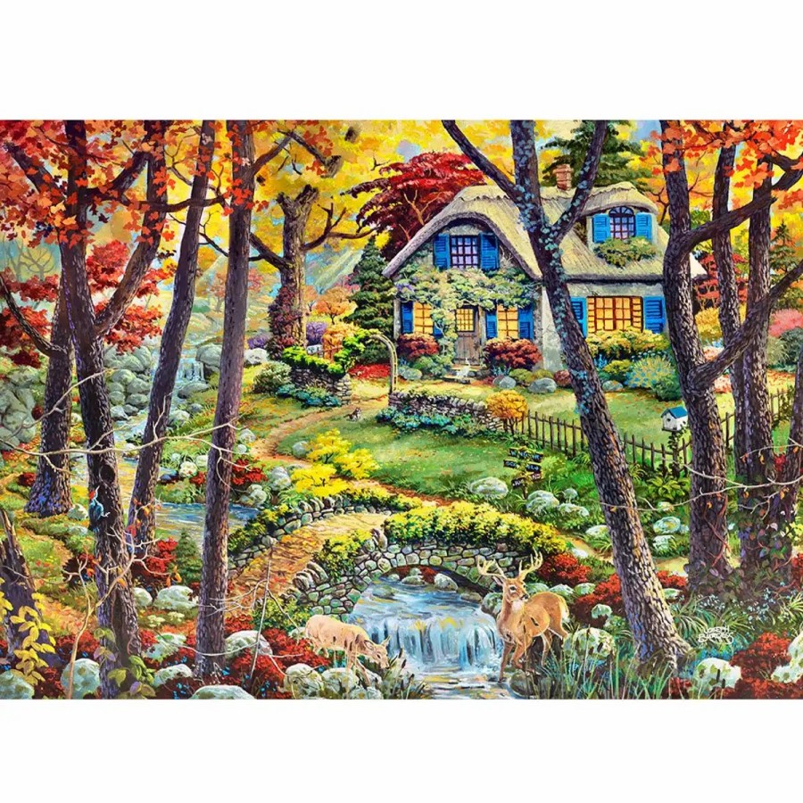 Wooden Jigsaw Puzzles Wooden City | A Cottage In The Woods 1000 Wooden Puzzle