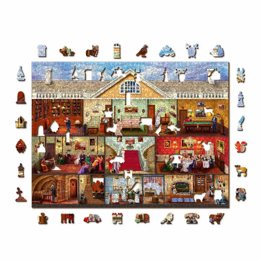 Wooden Jigsaw Puzzles Wooden City | Victorian Mansion 1000 Wooden Puzzle