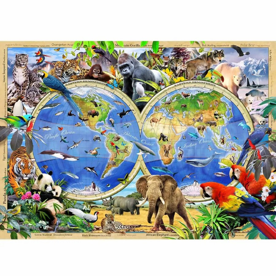 Wooden Jigsaw Puzzles Wooden City | Animal Kingdom Map 150 Wooden Puzzle