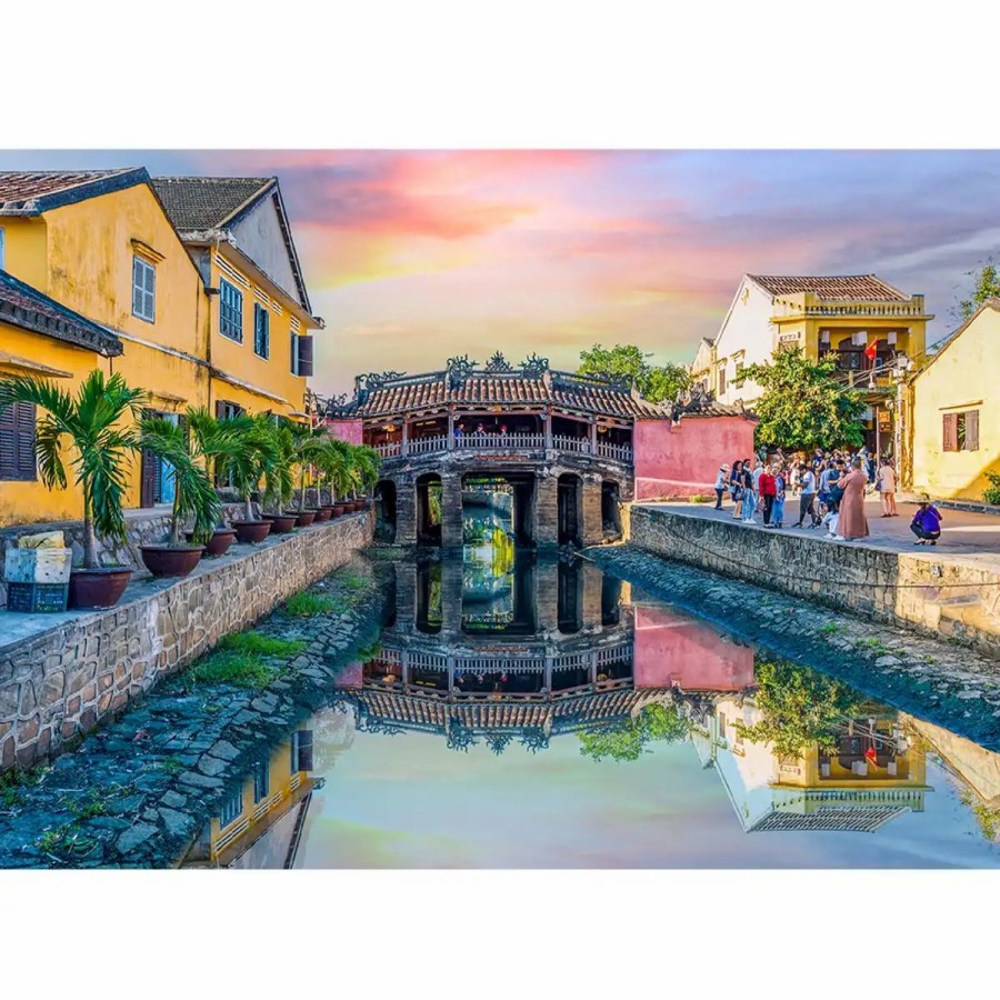 Wooden Jigsaw Puzzles Wooden City | Japanese Bridge, Hoi An City, Vietnam 500 Wooden Puzzle