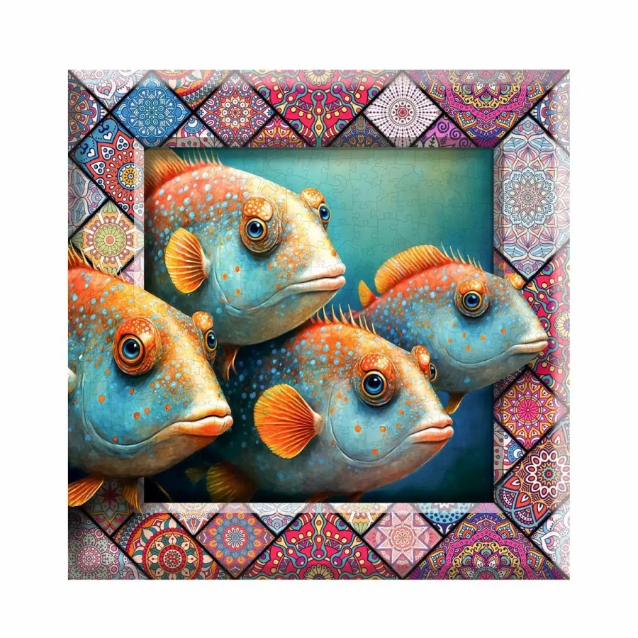 Wooden Jigsaw Puzzles Wooden City | Tropical Fish 500 Wooden Puzzle