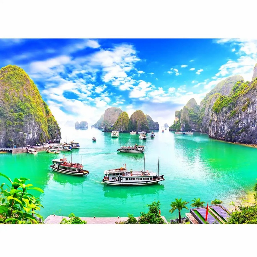 Wooden Jigsaw Puzzles Wooden City | Halong Bay, Vietnam 1000 Wooden Puzzle