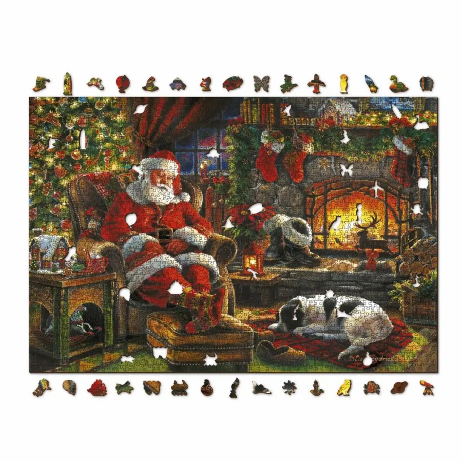 Wooden Jigsaw Puzzles Wooden City | Christmas Nap 2000 Wooden Puzzle