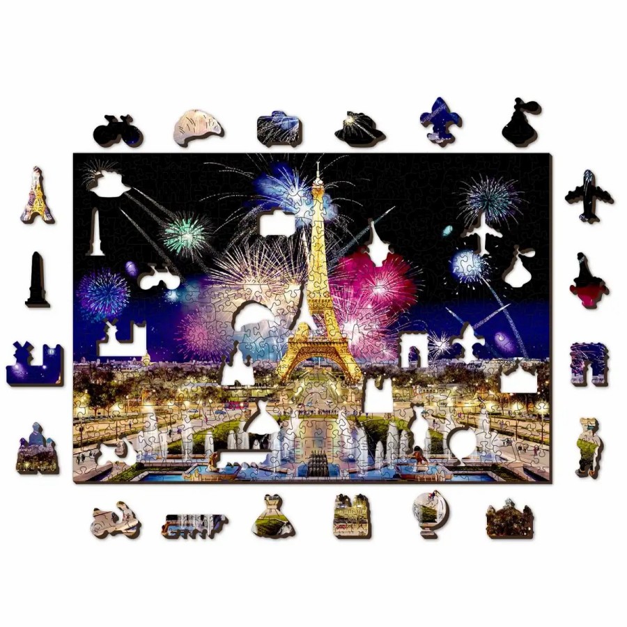 Wooden Jigsaw Puzzles Wooden City | Paris By Night 500 Wooden Puzzle