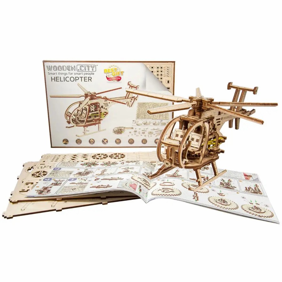 3D Wooden Puzzles Wooden City | 3D Wooden Helicopter Puzzle – Helicopter