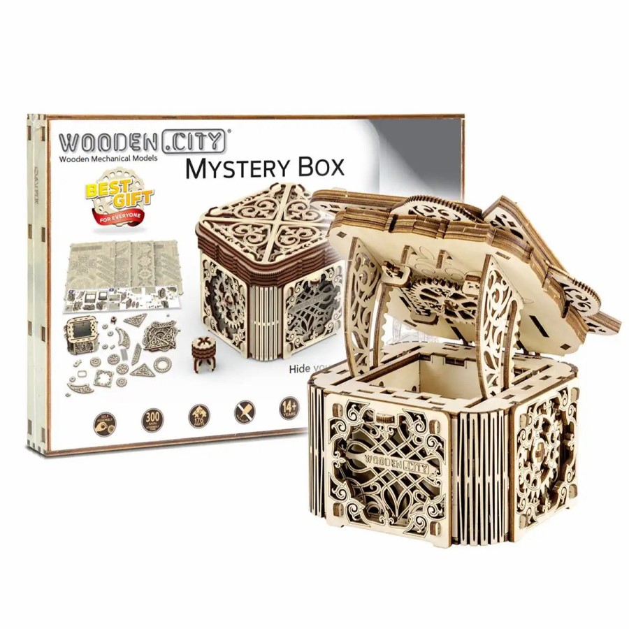 3D Wooden Puzzles Wooden City | 3D Wooden Box Puzzle – Mystery Box