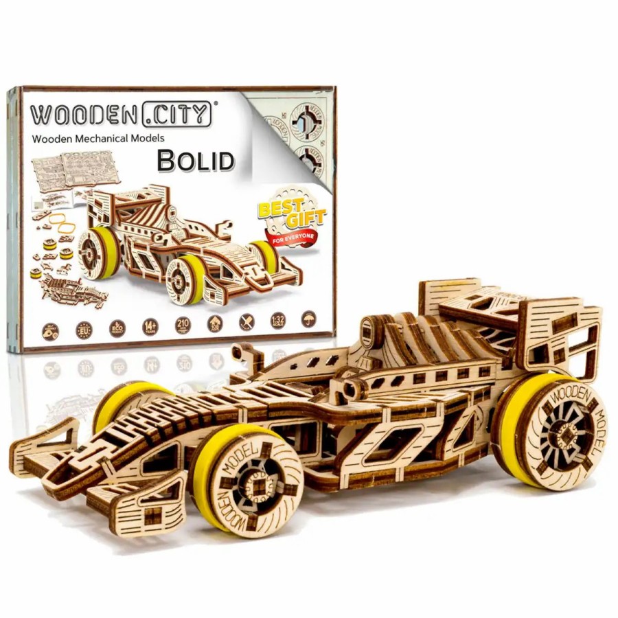 3D Wooden Puzzles Wooden City | 3D Wooden Car Puzzle – Bolid