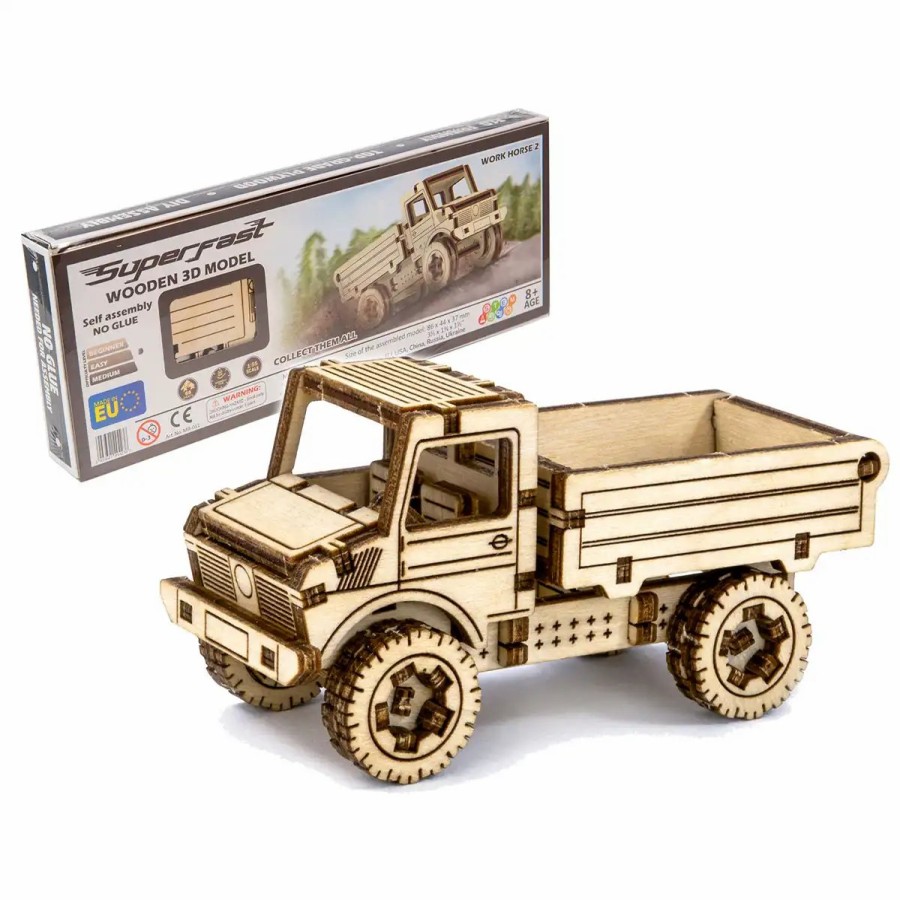 3D Wooden Puzzles Wooden City | 3D Wooden Truck Puzzle – Work Horse 2