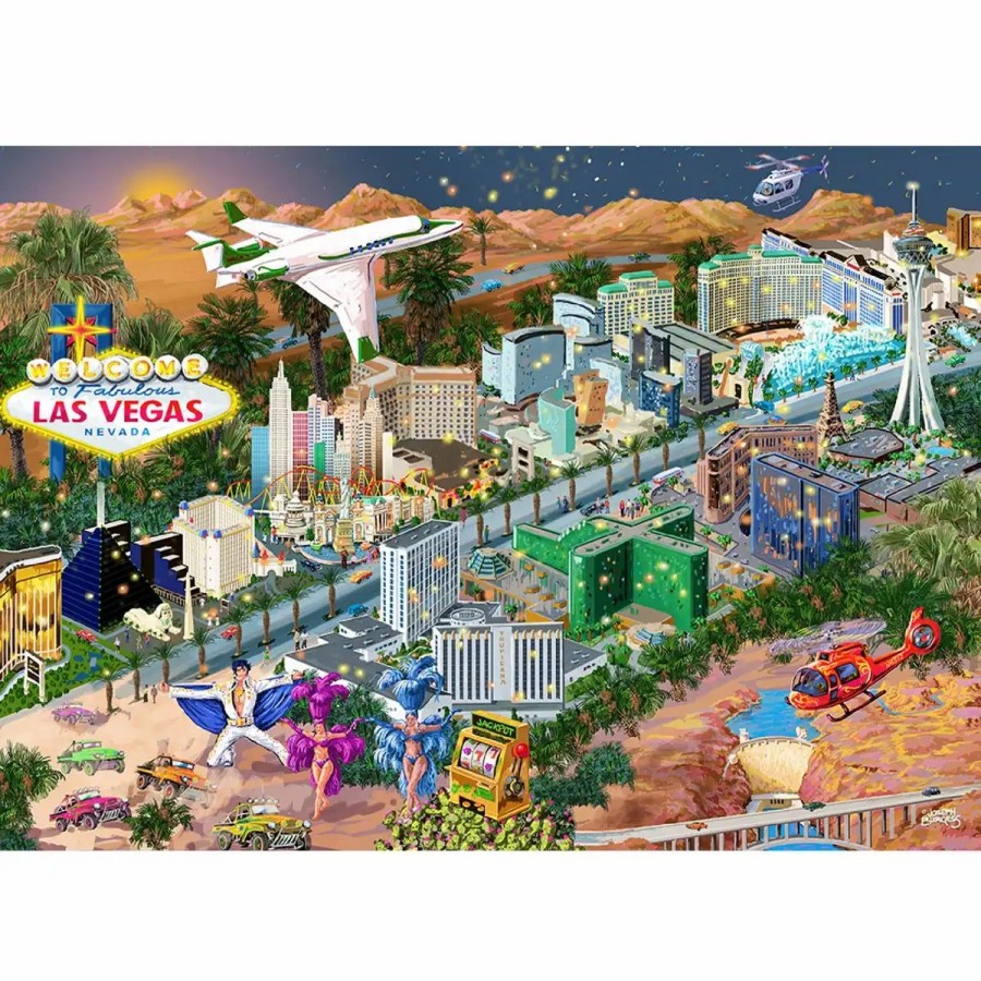 Wooden Jigsaw Puzzles Wooden City | Welcome To Las Vegas 500 Wooden Puzzle