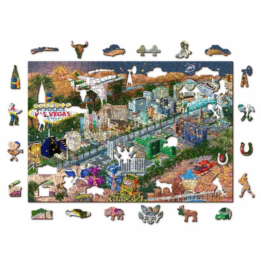 Wooden Jigsaw Puzzles Wooden City | Welcome To Las Vegas 500 Wooden Puzzle