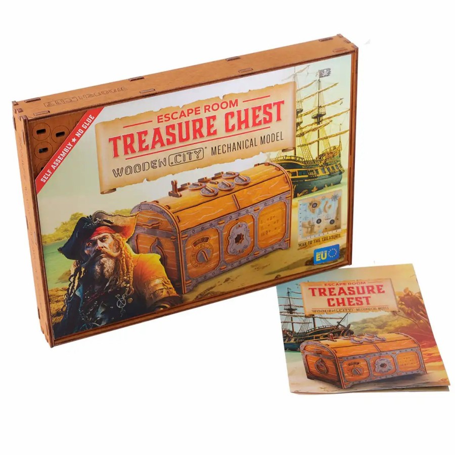 3D Wooden Puzzles Wooden City | 3D Wooden Box Puzzle – Escape Room Treasure Chest