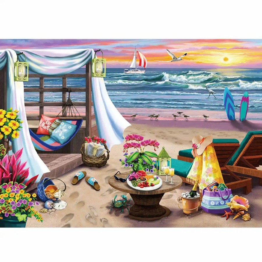 Wooden Jigsaw Puzzles Wooden City | Summertime 1000 Wooden Puzzle