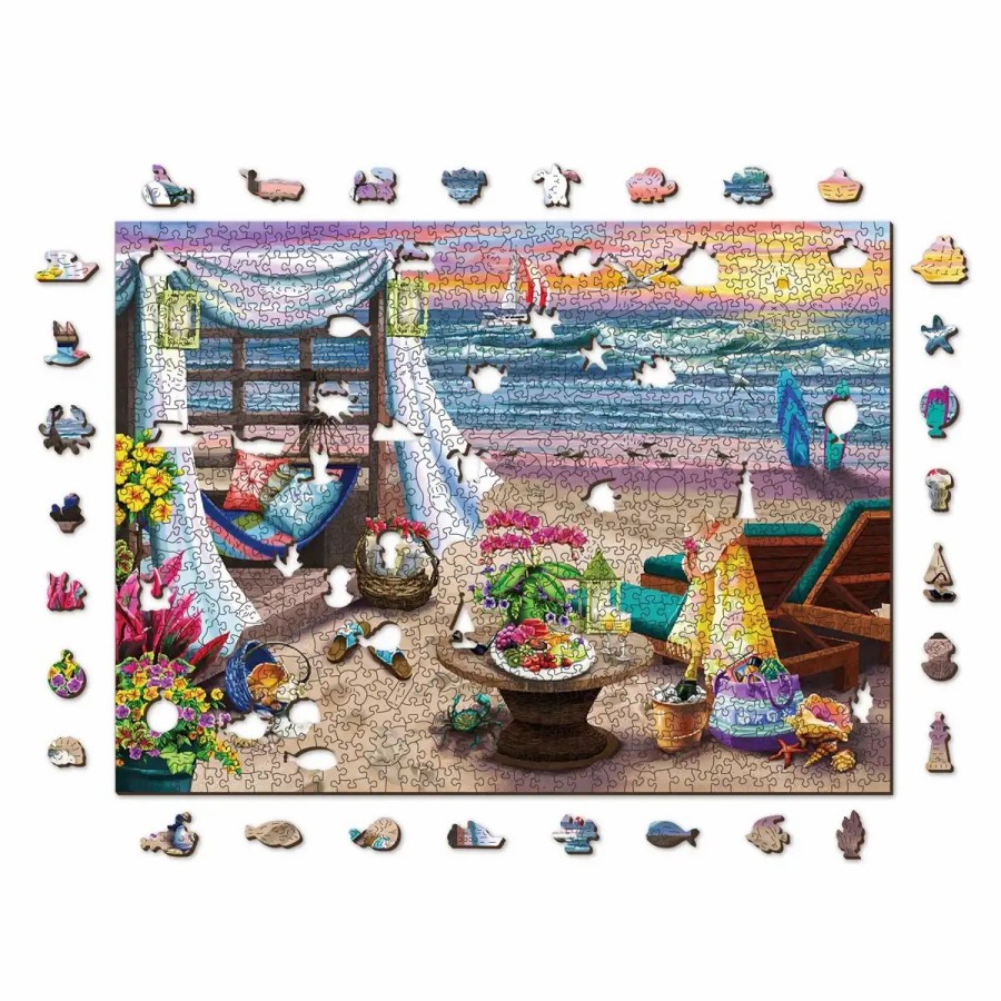 Wooden Jigsaw Puzzles Wooden City | Summertime 1000 Wooden Puzzle