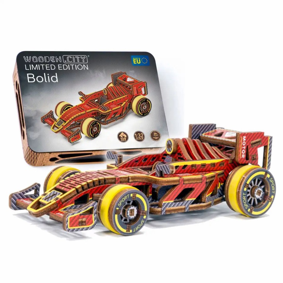 3D Wooden Puzzles Wooden City | 3D Wooden Car Puzzle – Bolid Limited Edition