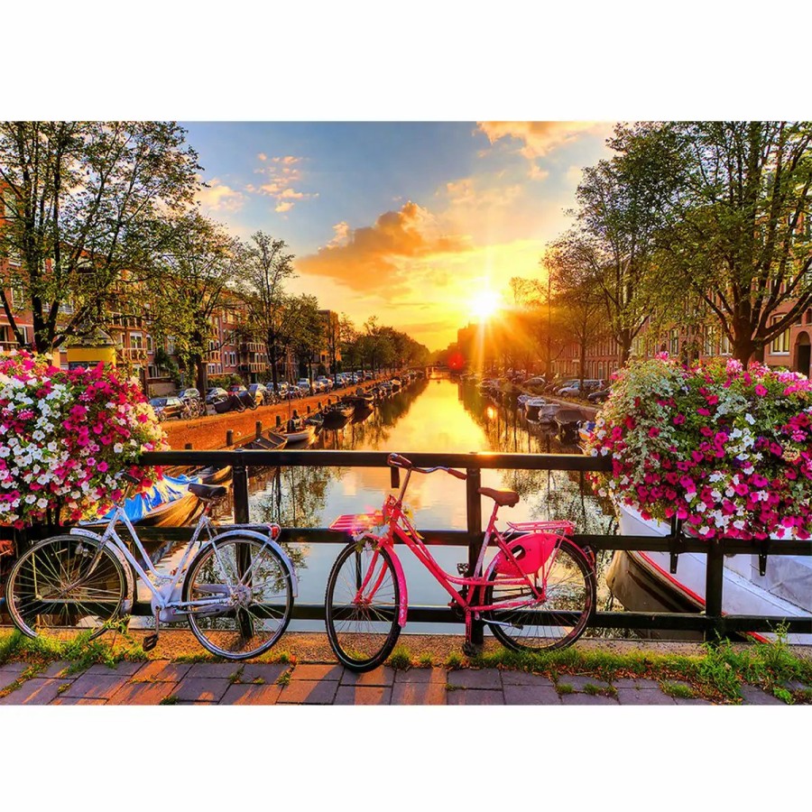 Wooden Jigsaw Puzzles Wooden City | Bicycles Of Amsterdam 1000 Wooden Puzzle