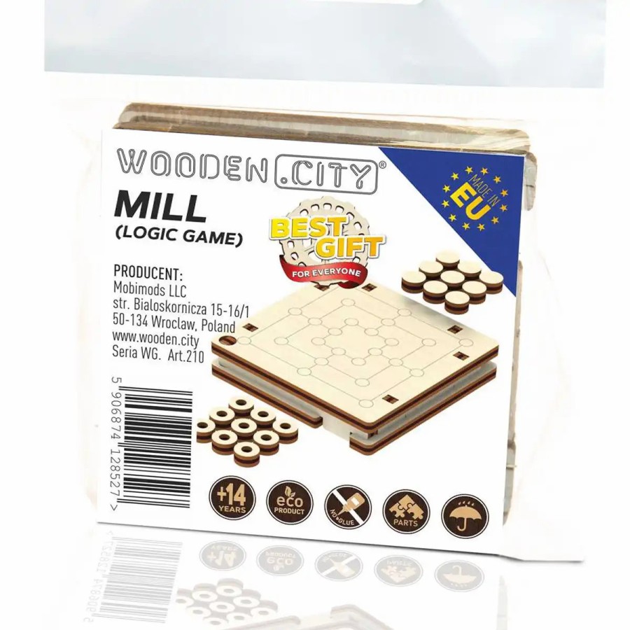 3D Wooden Puzzles Wooden City | 3D Wooden Game Puzzle – Mill Logic Game