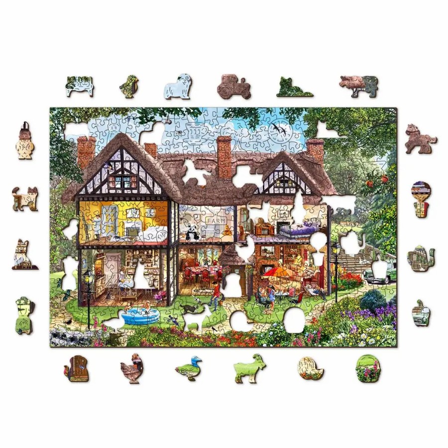 Wooden Jigsaw Puzzles Wooden City | Seasons House Summer 500 Wooden Puzzle