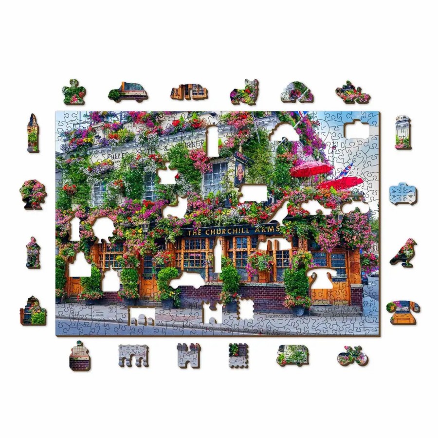 Wooden Jigsaw Puzzles Wooden City | London Pub 500 Wooden Puzzle