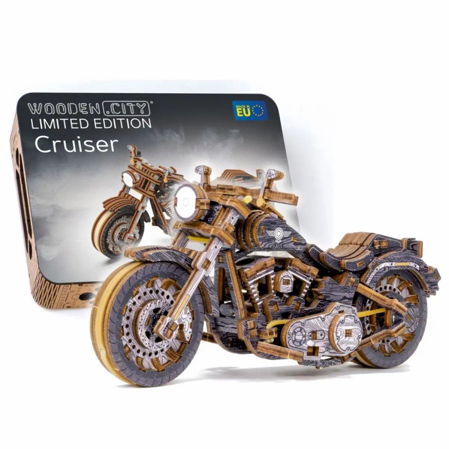 3D Wooden Puzzles Wooden City | 3D Wooden Motorbike Puzzle – Cruiser V-Twin Limited Edition