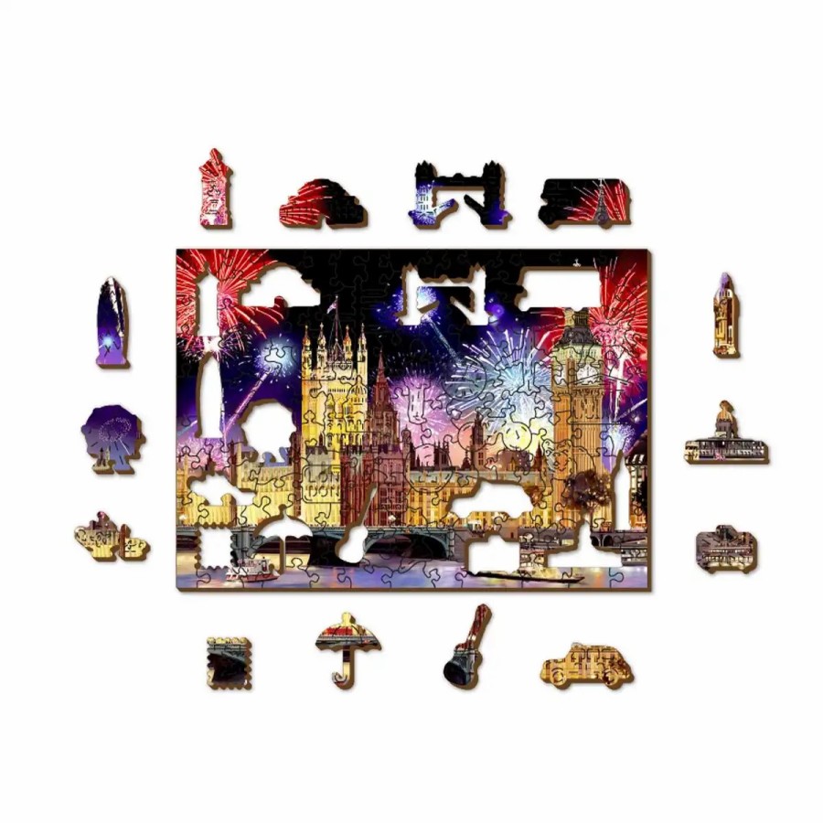 Wooden Jigsaw Puzzles Wooden City | London By Night 300 Wooden Puzzle