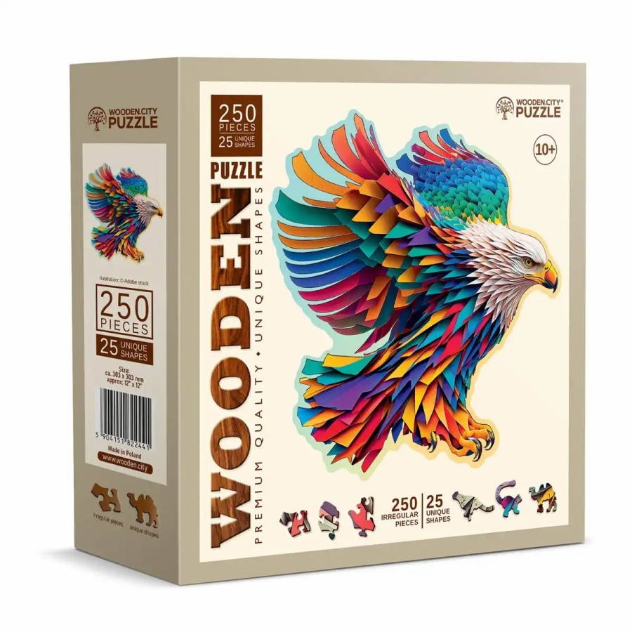 Wooden Jigsaw Puzzles Wooden City | Bright Eagle 250 Wooden Puzzle