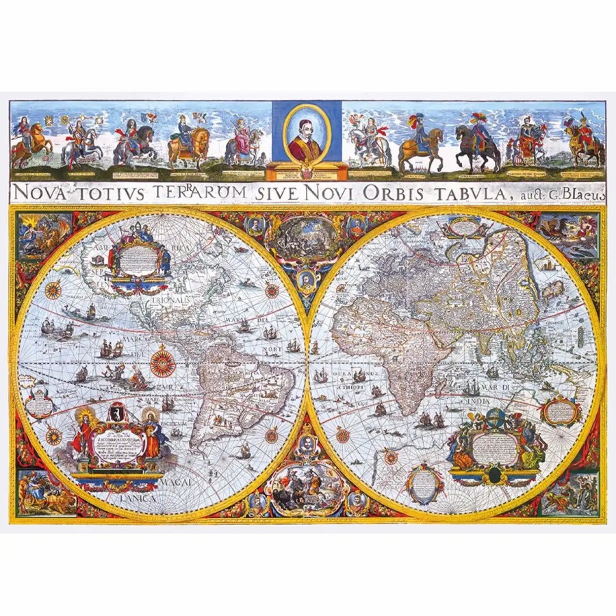 Wooden Jigsaw Puzzles Wooden City | Nova Terrarum Antique Map 500 Wooden Puzzle