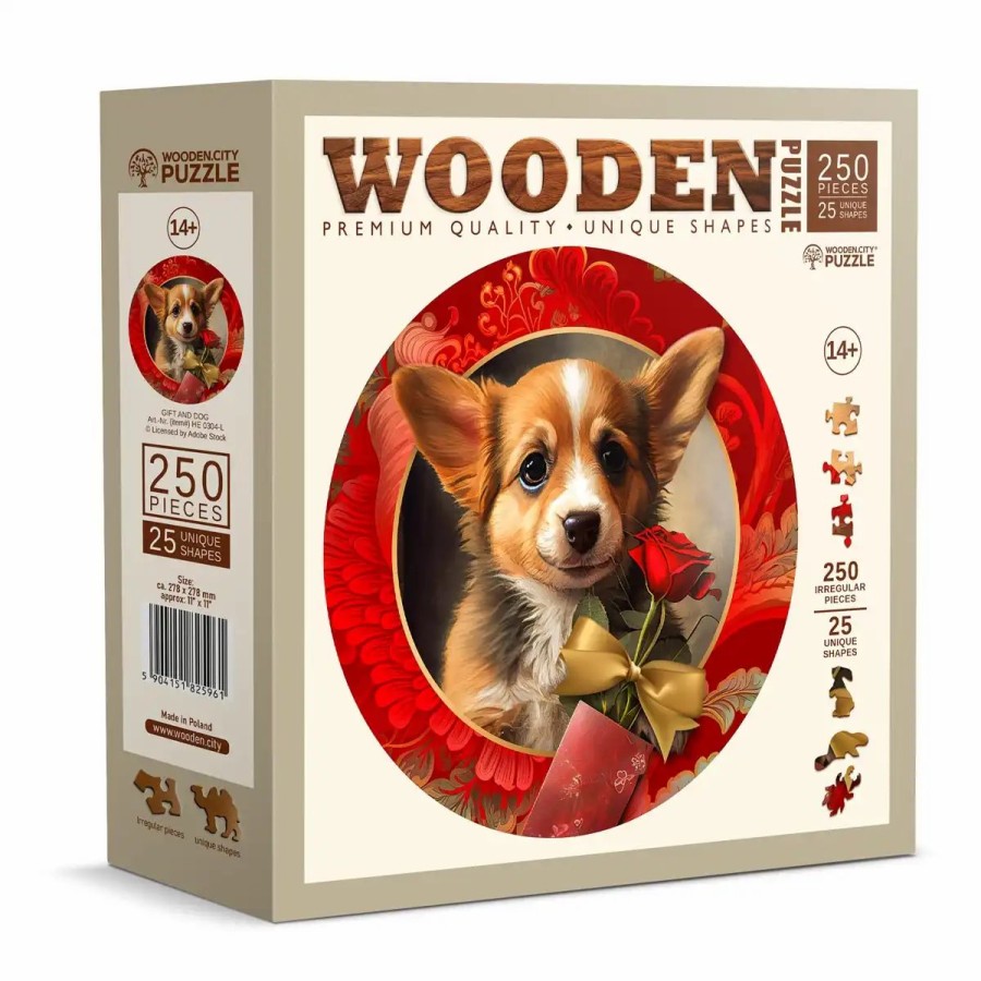 Wooden Jigsaw Puzzles Wooden City | Gift And Dog 250 Wooden Puzzle