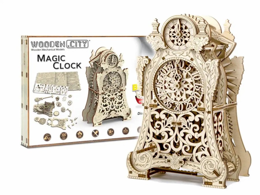 3D Wooden Puzzles Wooden City | 3D Wooden Clock Puzzle – Magic Clock