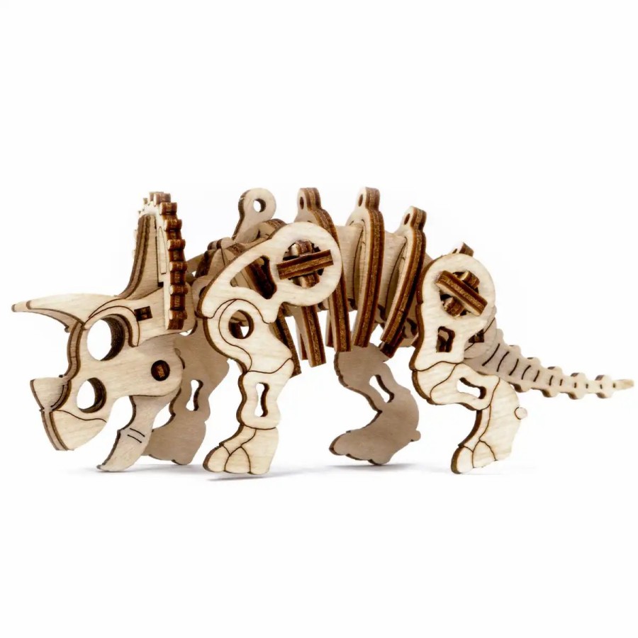 3D Wooden Puzzles Wooden City | 3D Wooden Dino Puzzle – Triceratops