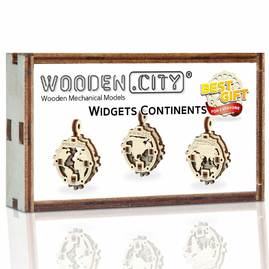 3D Wooden Puzzles Wooden City | 3D Wooden Travel Puzzle – Widgets Continents