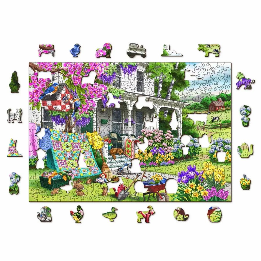 Wooden Jigsaw Puzzles Wooden City | Countryside Garden 500 Wooden Puzzle