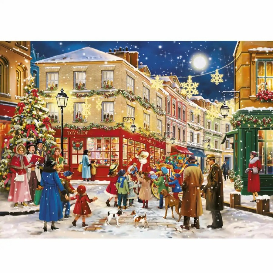 Wooden Jigsaw Puzzles Wooden City | Christmas Evening 1000 Wooden Puzzle