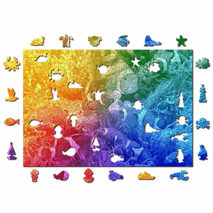 Wooden Jigsaw Puzzles Wooden City | Tropical Fish 500 Wooden Puzzle