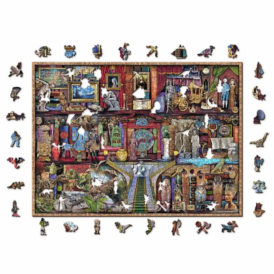 Wooden Jigsaw Puzzles Wooden City | Museum Shelf 1000 Wooden Puzzle