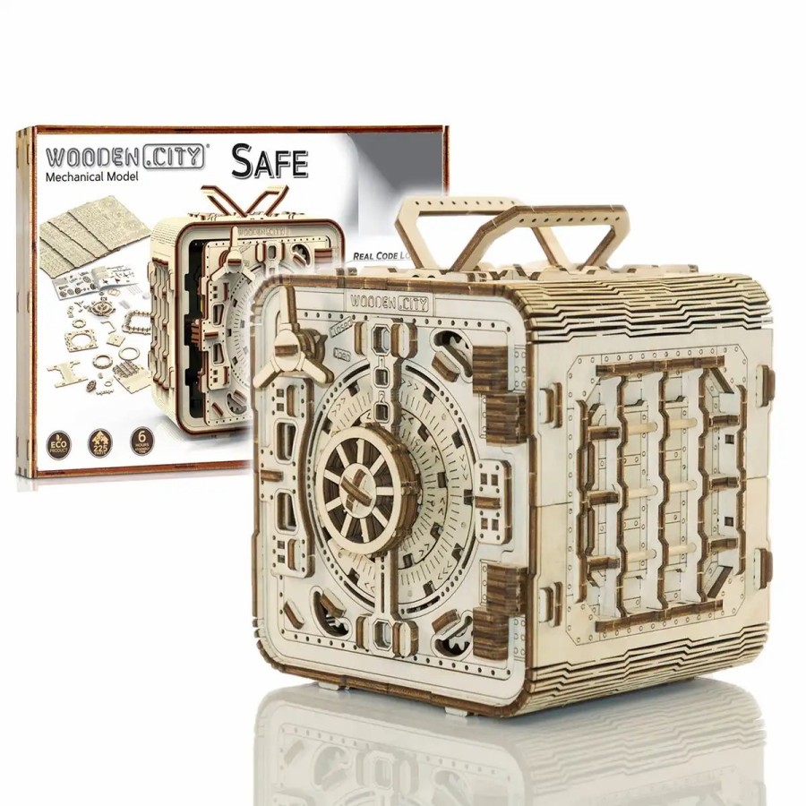 3D Wooden Puzzles Wooden City | 3D Wooden Box Puzzle – Safe