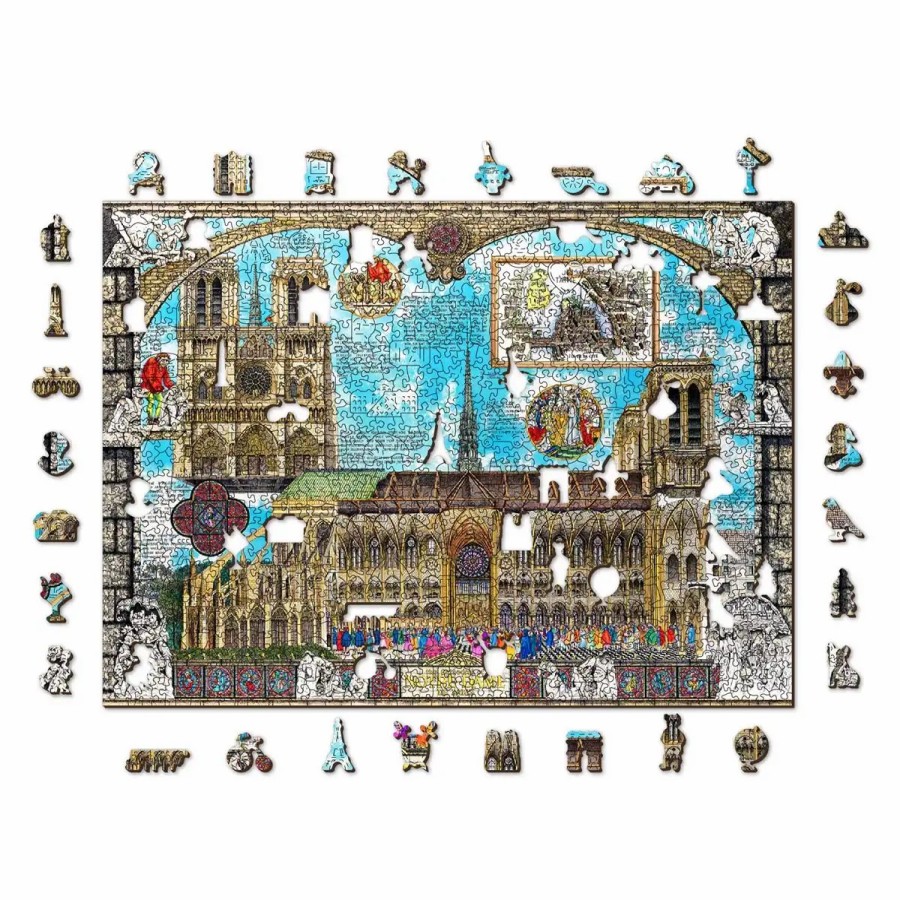 Wooden Jigsaw Puzzles Wooden City | Notre Dame 1000 Wooden Puzzle