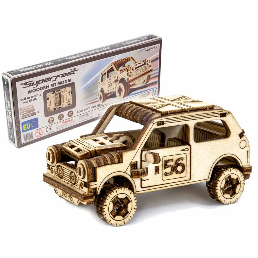 3D Wooden Puzzles Wooden City | 3D Wooden Car Puzzle – Rally Car 1