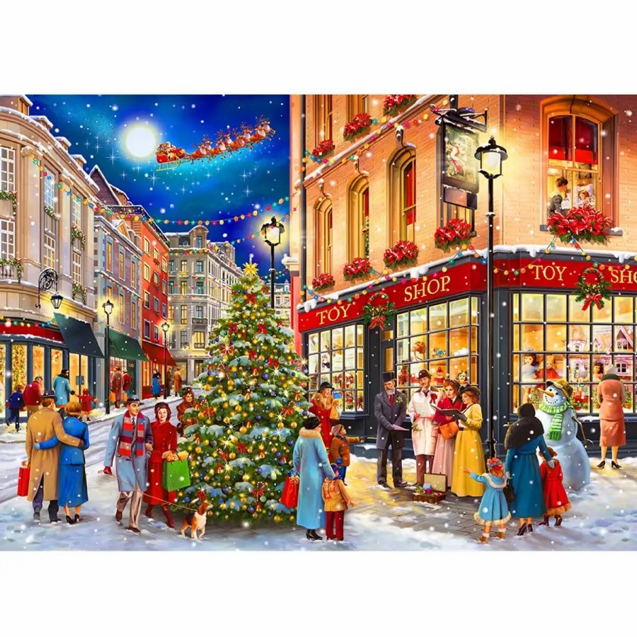 Wooden Jigsaw Puzzles Wooden City | Christmas Street 500 Wooden Puzzle