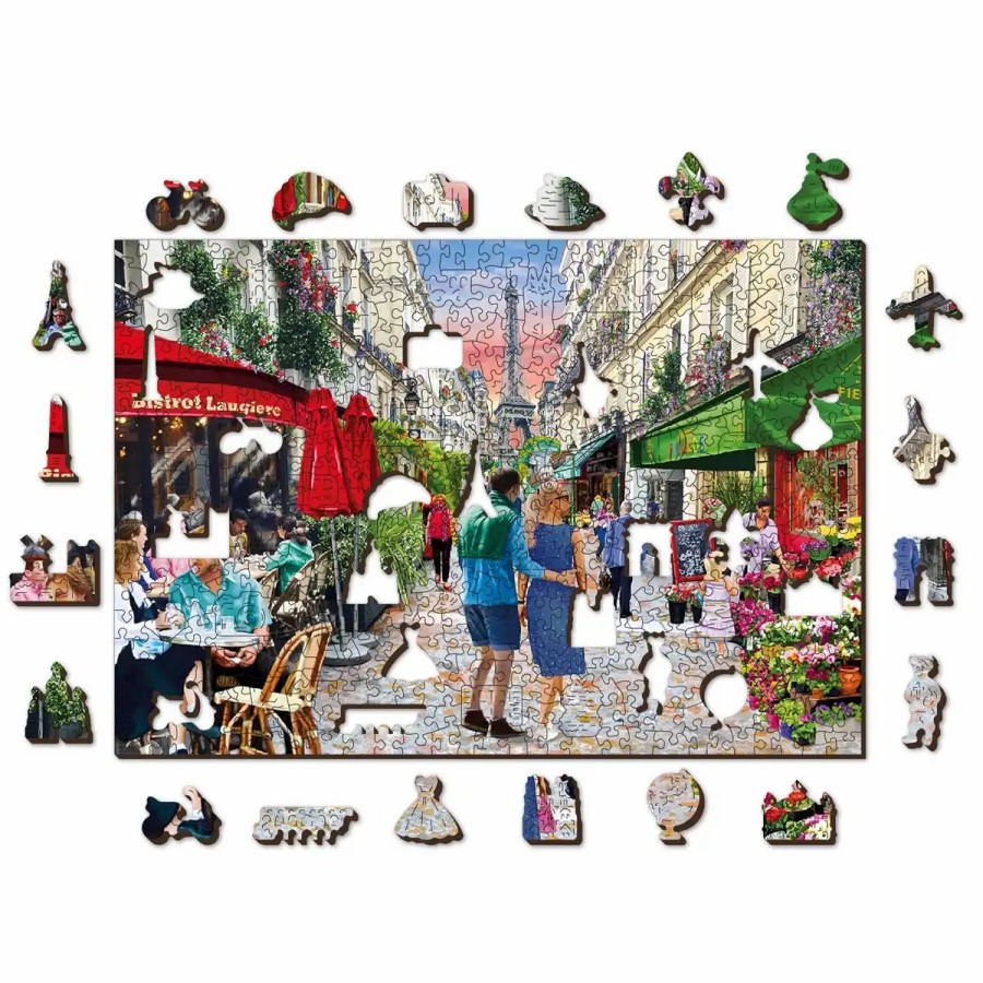 Wooden Jigsaw Puzzles Wooden City | Paris Bistro 500 Wooden Puzzle