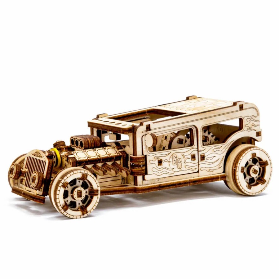 3D Wooden Puzzles Wooden City | 3D Wooden Car Puzzle – Hot Rod