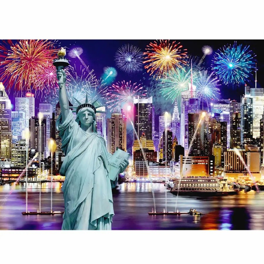 Wooden Jigsaw Puzzles Wooden City | New York By Night 1000 Wooden Puzzle