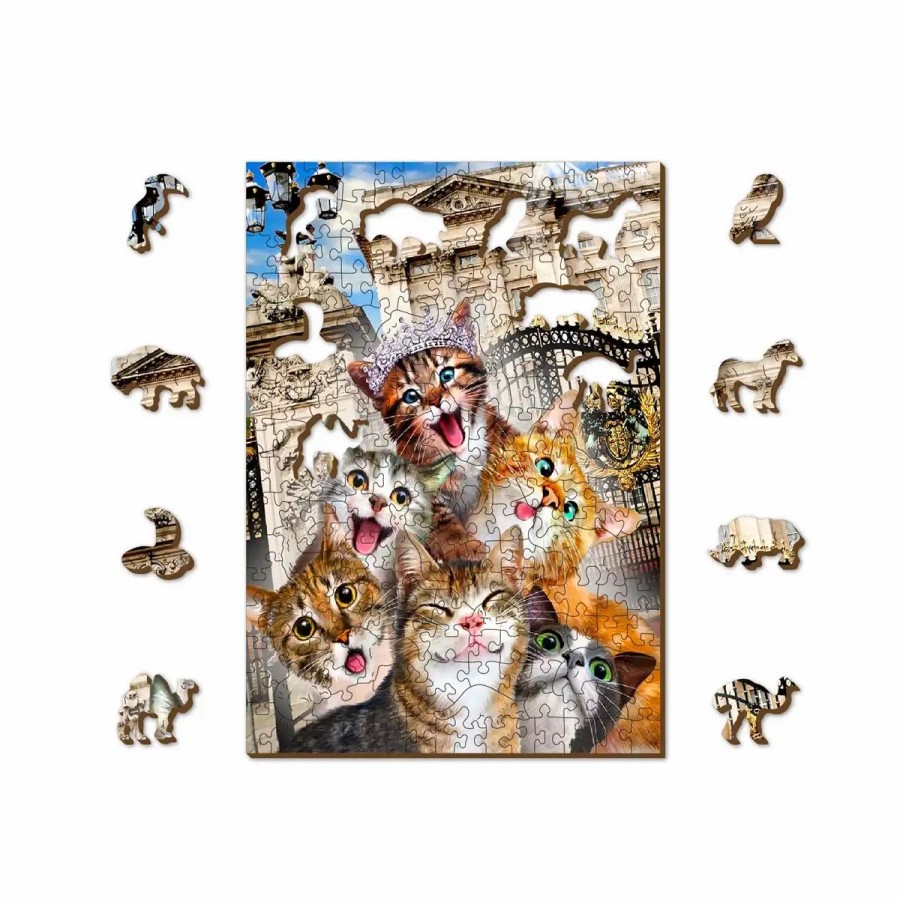 Wooden Jigsaw Puzzles Wooden City | Kittens In London 200 Wooden Puzzle