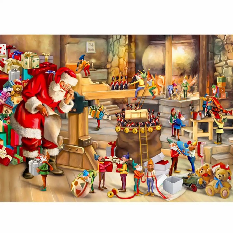 Wooden Jigsaw Puzzles Wooden City | Santa'S Workshop 1000 Wooden Puzzle