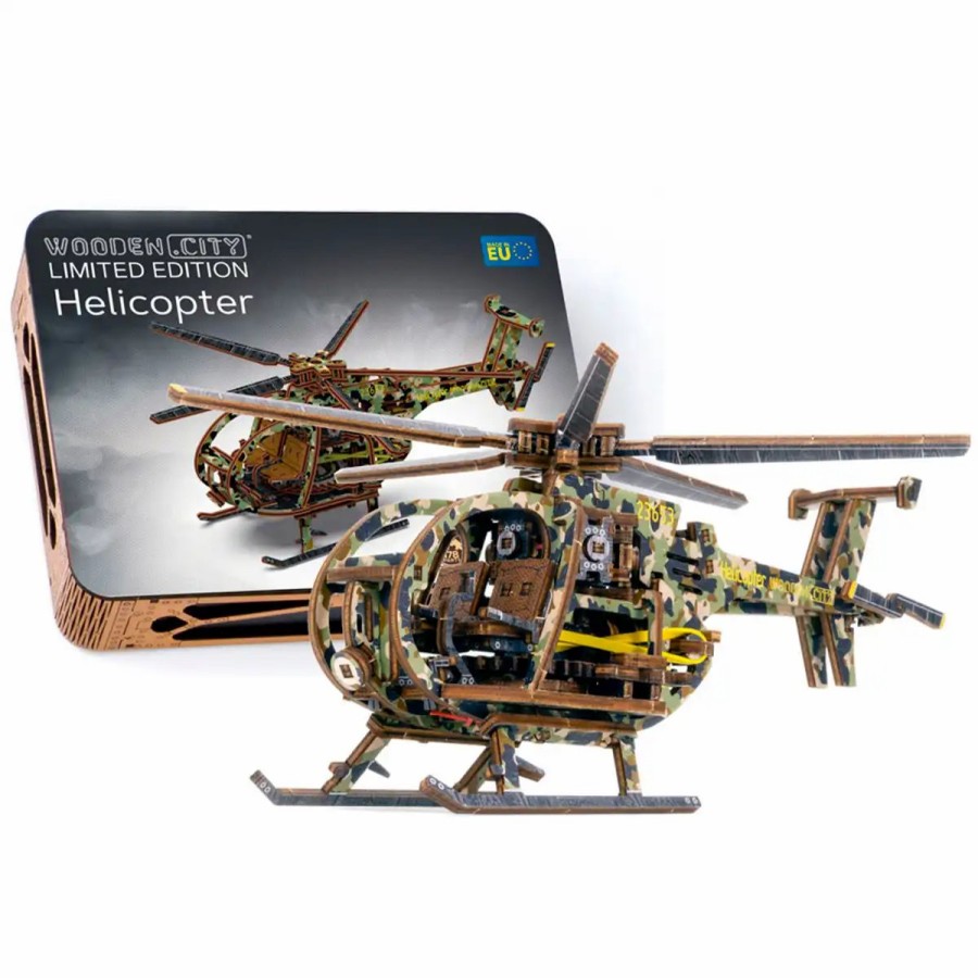 3D Wooden Puzzles Wooden City | 3D Wooden Helicopter Puzzle – Helicopter Limited Edition