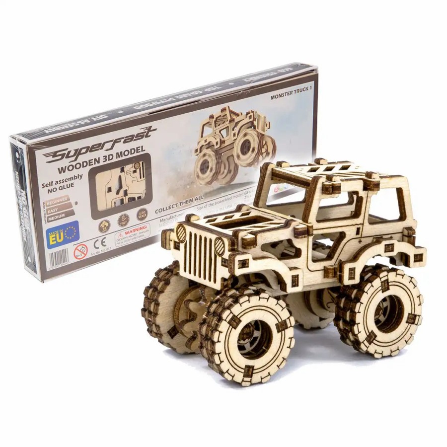 3D Wooden Puzzles Wooden City | 3D Wooden Car Puzzle – Monster Truck 1