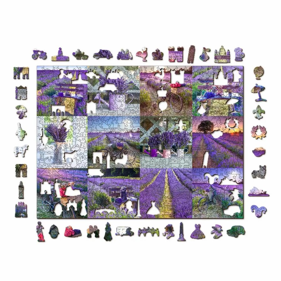 Wooden Jigsaw Puzzles Wooden City | Lavender France 1000 Wooden Puzzle