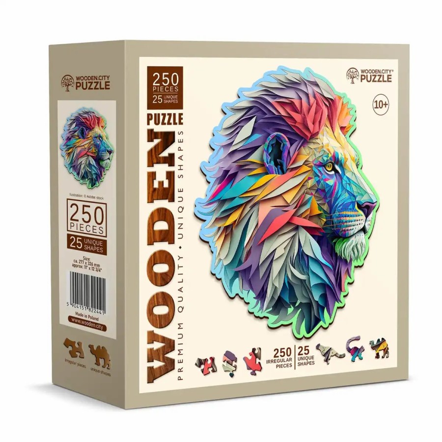 Wooden Jigsaw Puzzles Wooden City | Modern Lion 250 Wooden Puzzle